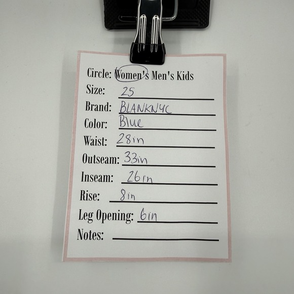 BlankNYC Womens 25 Intro Skinny Ankle Crop Blue Whiskered Distressed Jeans Goth - Picture 7 of 7